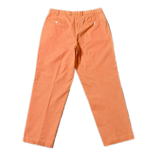 Brooks Brothers Hudson Cotton Pants W34 L30 Orange Lightweight Casual Chinos