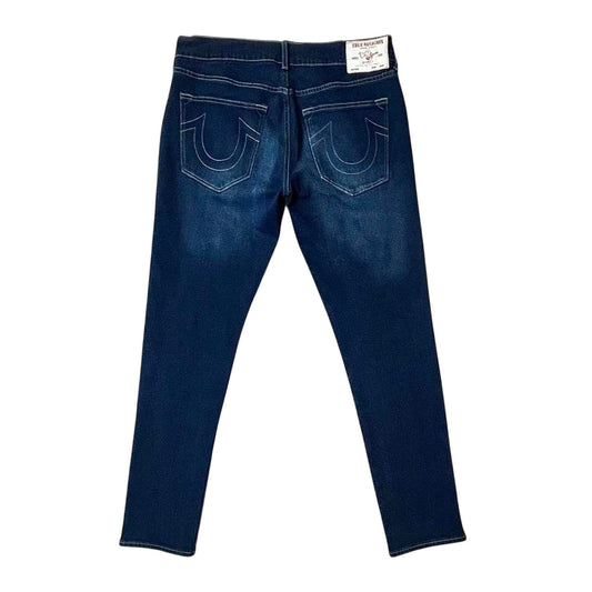 True Religion Rocco Relaxed Skinny Jeans – Dark Indigo Wash – Size 34 | Premium Stretch Denim