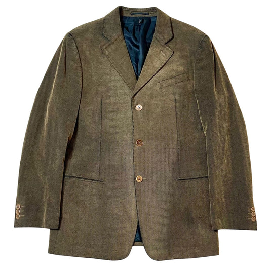 Armani Collezioni Herringbone Sport Coat – Brown Herringbone – Size 40R – Made in Portugal