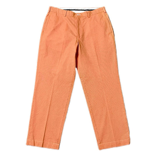 Brooks Brothers Hudson Cotton Pants W34 L30 Orange Lightweight Casual Chinos