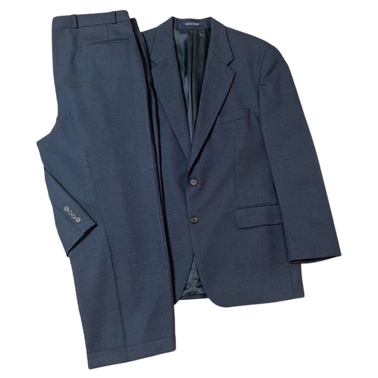Ralph Ralph Lauren 100% Wool 2-Piece Suit in Navy | Size 44R | Made in Canada | Premium Menswear