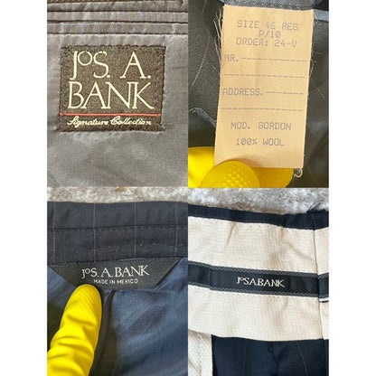 Jos. A. Bank Signature Collection 100% Wool Navy Pinstripe Suit – Size 46 Regular – Premium Tailored 2-Piece Menswear