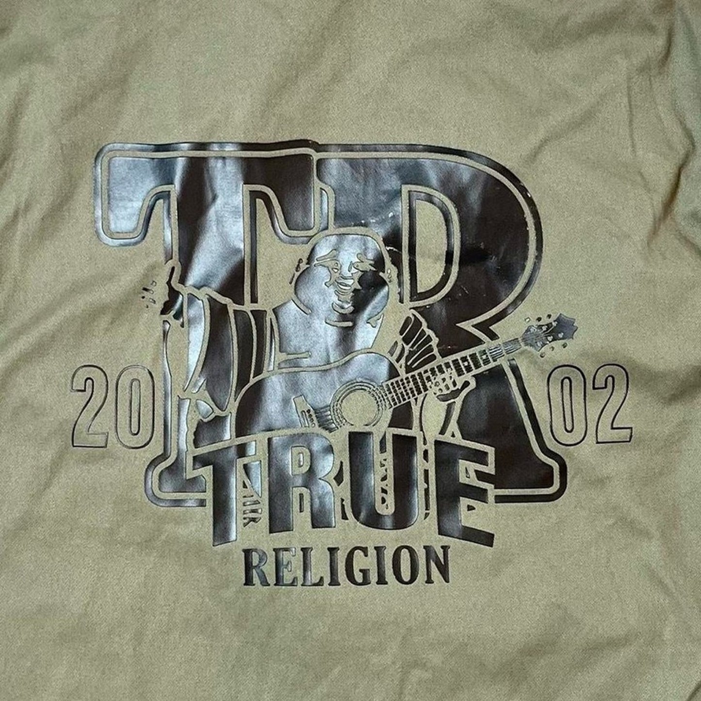 True Religion HS Twill Jacket in Kalamata Green – Men’s Size M – Graphic Back Utility Jacket (NWT)