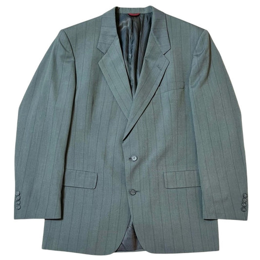 Hart Schaffner & Marx Coachman Clothiers Gray Pinstripe Wool Blazer – Size 44L – Classic Fit, Premium American Tailoring