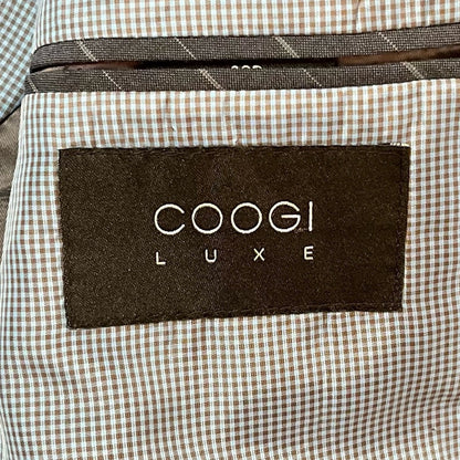 Coogi Luxe Pinstripe Wool Blend Blazer – Navy – Size 46R – Modern Tailored Menswear