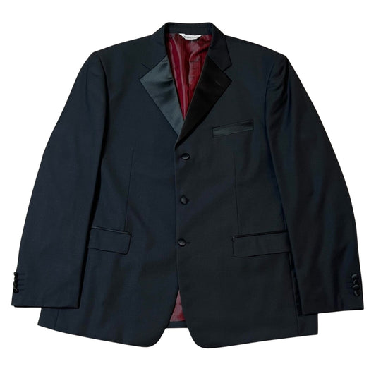 Firado Italia Super 140’s Black Wool Tuxedo Suit – 2-Piece Set – Size 48L / 38x30