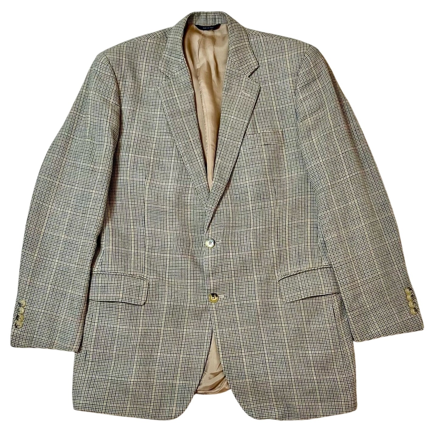 Brooks Brothers Wool–Silk–Linen Blazer – Made in Italy – Classic Menswear | Size 40R–42R Equivalent