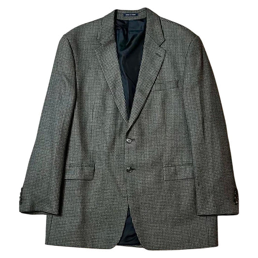 Chaps Ralph Lauren 100% Lambswool Houndstooth Blazer – Made in Canada – Size 44L, Premium Menswear