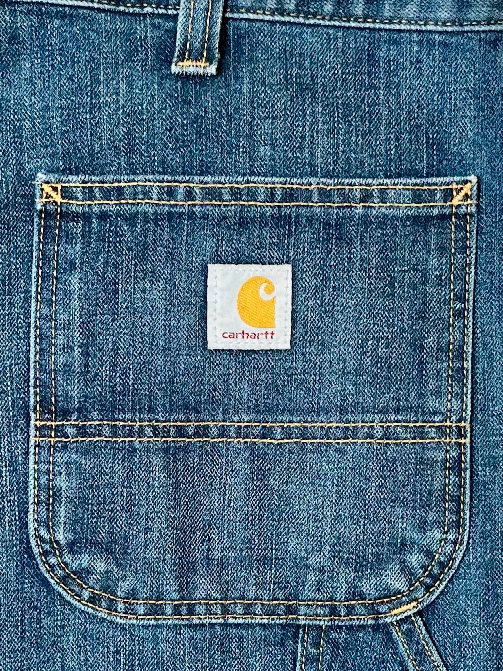 Carhartt Relaxed Fit Carpenter Jeans Mens Blue Denim Workwear Utility Pants 34x30