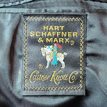 Hart Schaffner & Marx Classic Navy Blazer 43R | Gold Buttons | Tailored Wool Blend