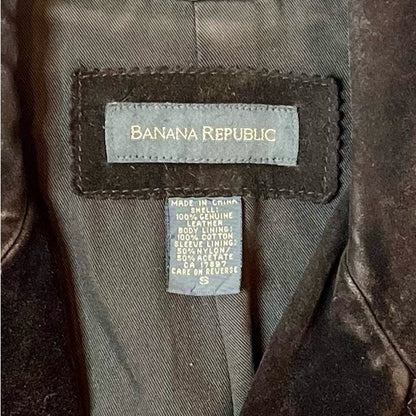 Banana Republic Genuine Leather Blazer Brown 100 Percent Leather Jacket | Size S | Premium Outerwear
