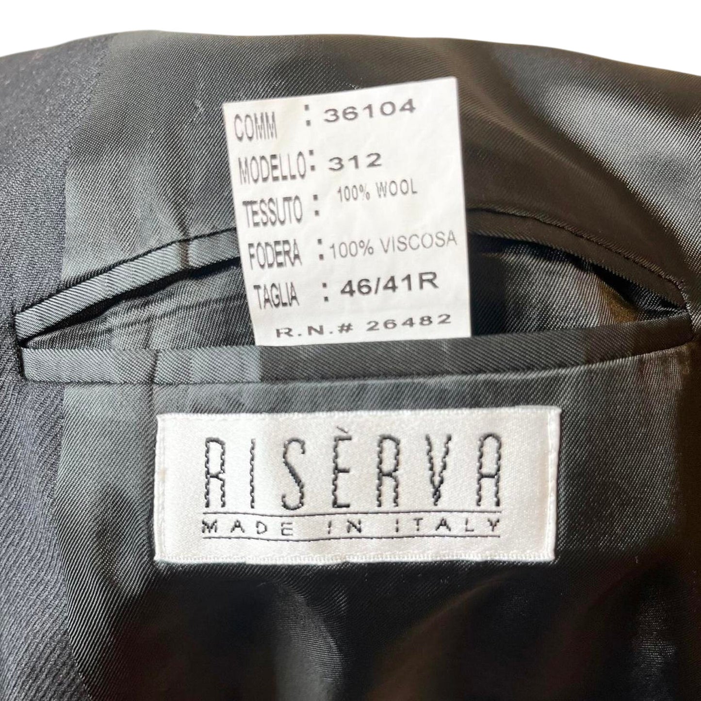 Riserva Made in Italy 100% Wool Blazer | Size 46/41R | Tailored Italian Menswear