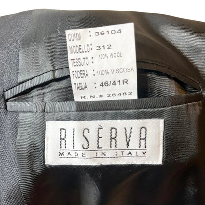 Riserva Made in Italy 100% Wool Blazer | Size 46/41R | Tailored Italian Menswear