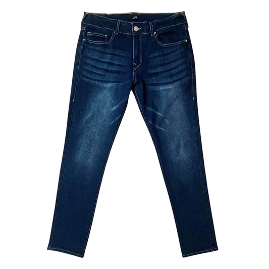 True Religion Rocco Relaxed Skinny Jeans – Dark Indigo Wash – Size 34 | Premium Stretch Denim