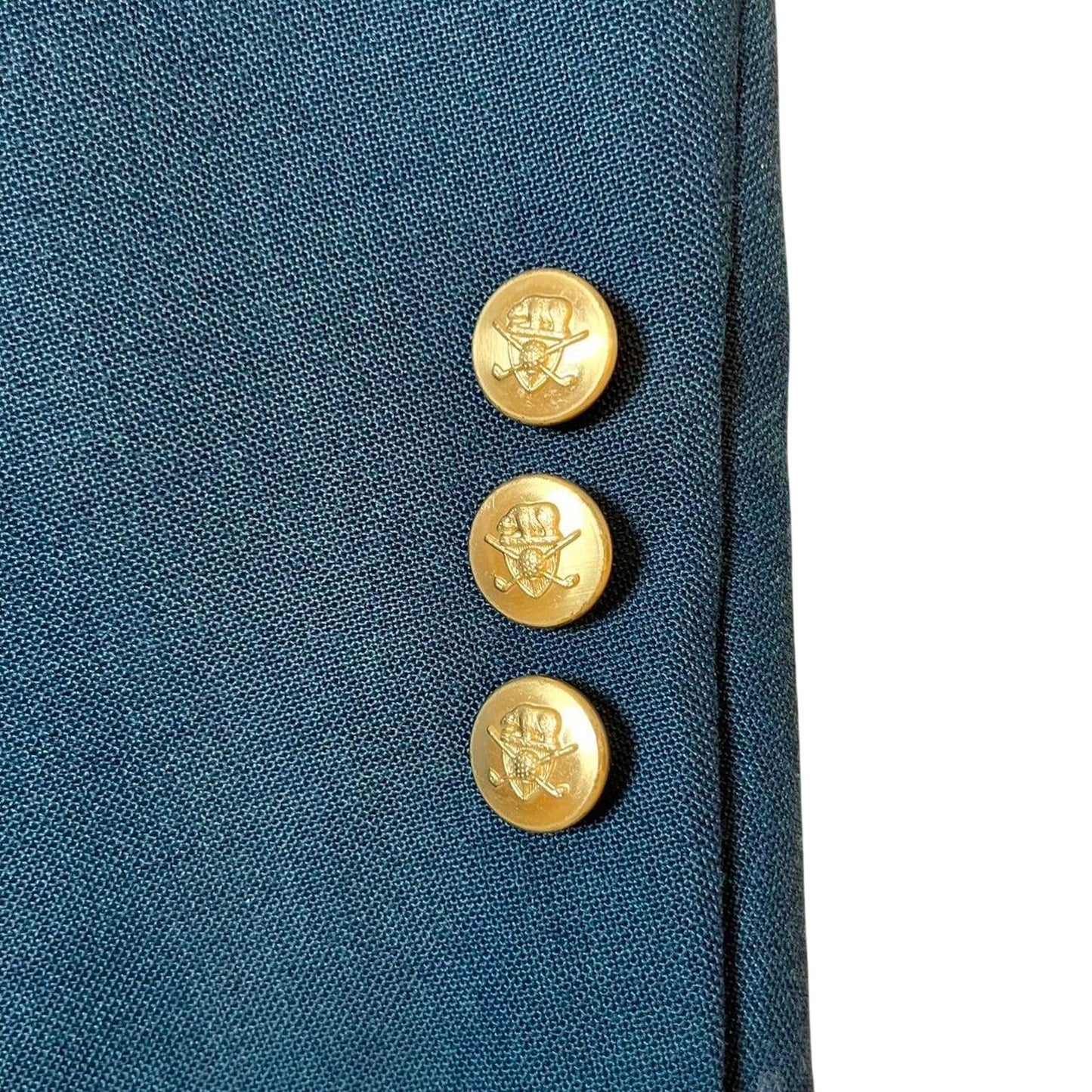 Hart Schaffner & Marx Classic Navy Blazer 43R | Gold Buttons | Tailored Wool Blend