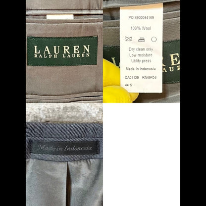 Lauren Ralph Lauren 100% Wool 2-Piece Suit in Gray – Size 44S – Premium Tailored Menswear