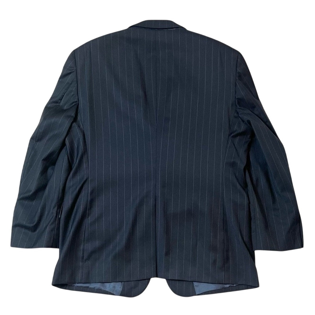 Jos. A. Bank Signature Collection 100% Wool Navy Pinstripe Suit – Size 46 Regular – Premium Tailored 2-Piece Menswear