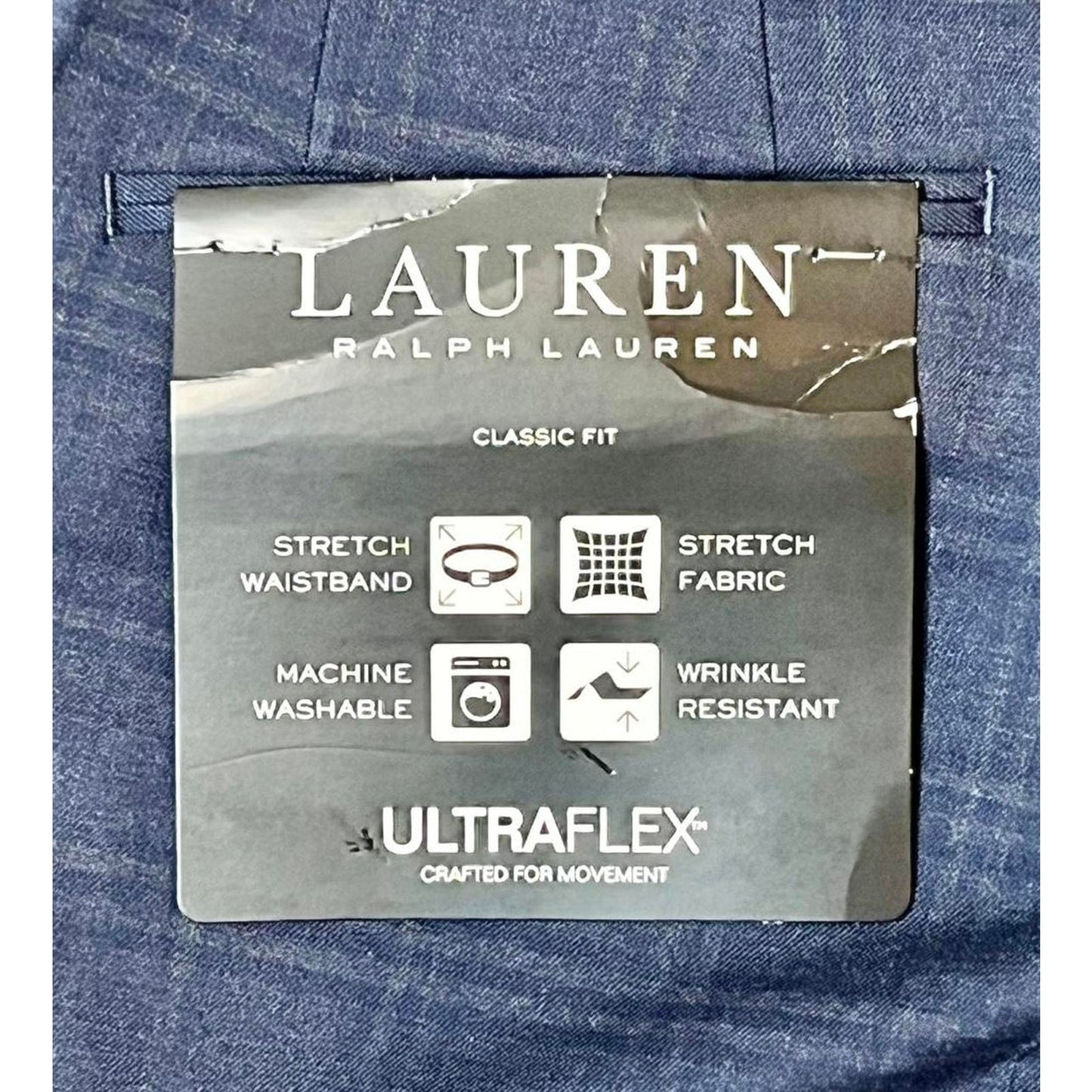 Lauren Ralph Lauren Ultraflex Classic Fit Dress Pants – Navy 38W x 30L | NWT, Stretch, Wrinkle-Resistant, Professional Menswear