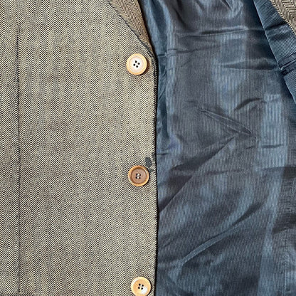 Armani Collezioni Herringbone Sport Coat – Brown Herringbone – Size 40R – Made in Portugal
