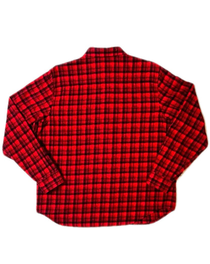 Lauren Ralph Lauren Red Black Plaid Button Down Shirt Mens Large 100% Cotton Classic Fit