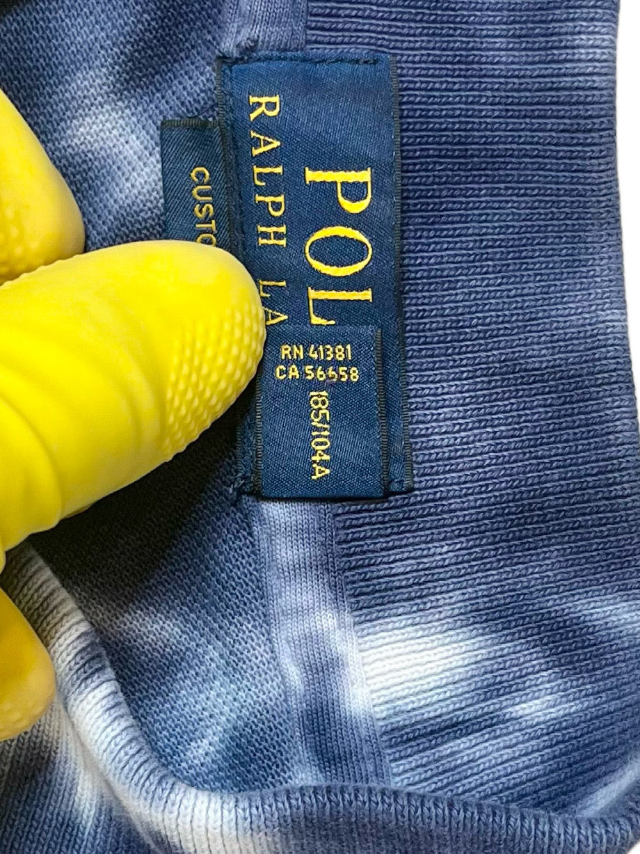 Polo Ralph Lauren Custom Slim Fit Tie-Dye Polo Shirt in Red White Blue