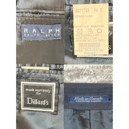 Ralph Ralph Lauren 100% Wool 2-Piece Suit in Navy | Size 44R | Made in Canada | Premium Menswear