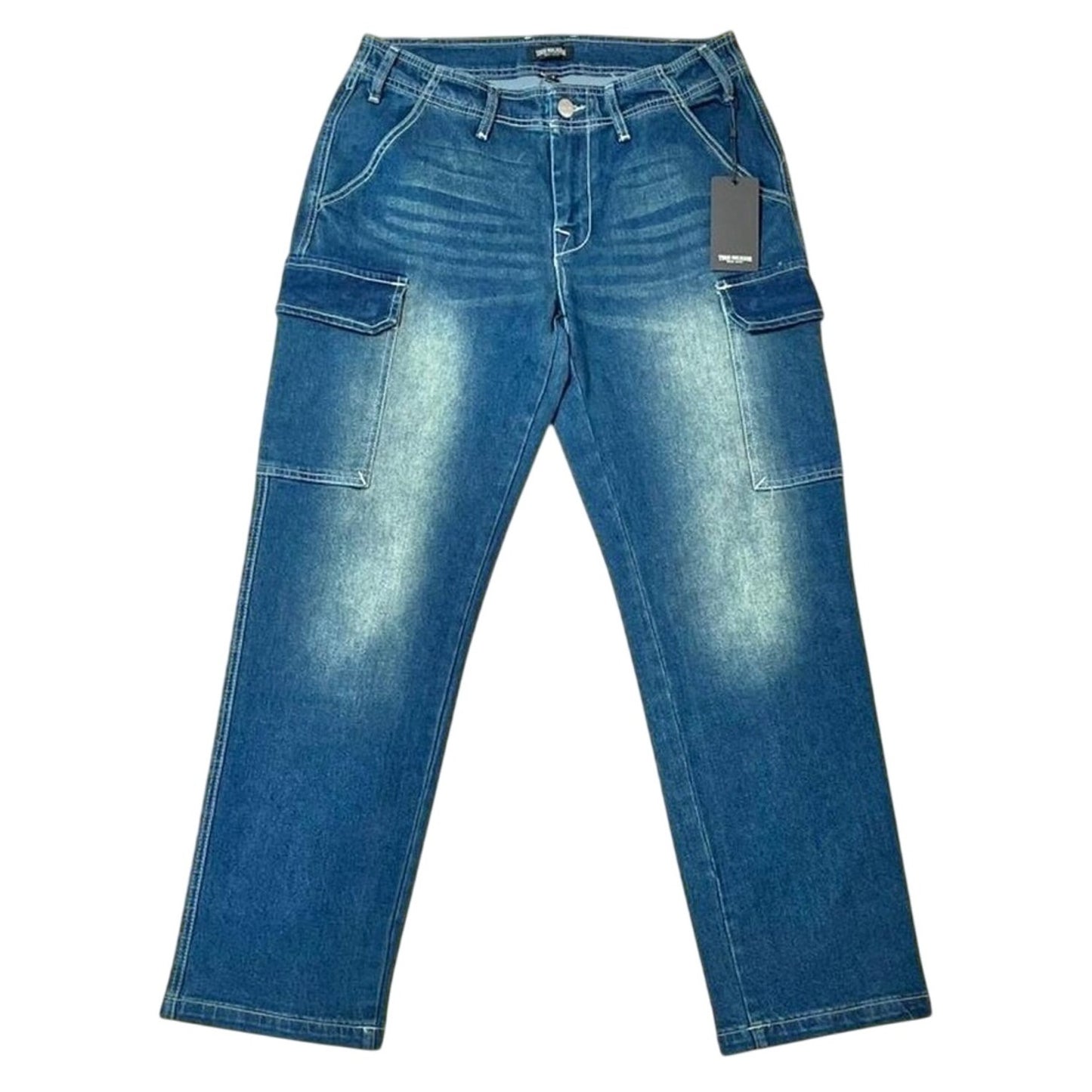 True Religion Medium Amber Nights Denim Cargo Jeans – Size 30 – NWT