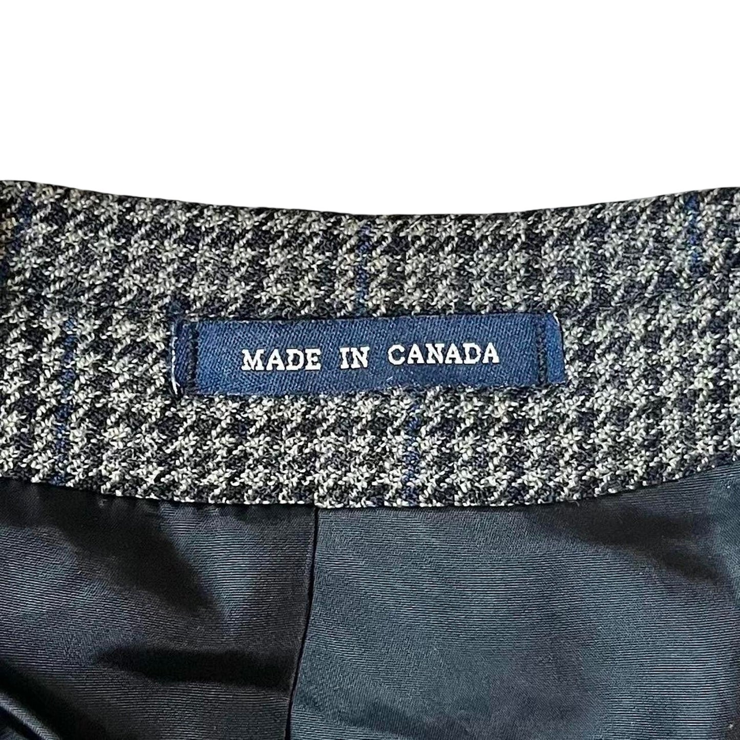 Chaps Ralph Lauren 100% Lambswool Houndstooth Blazer – Made in Canada – Size 44L, Premium Menswear