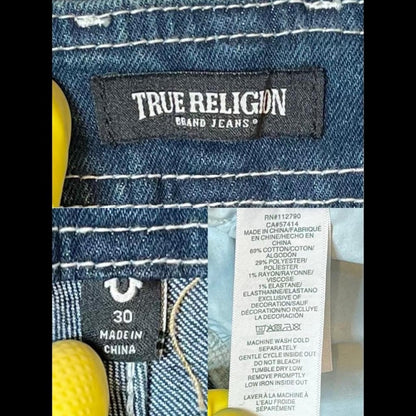 True Religion Medium Amber Nights Denim Cargo Jeans – Size 30 – NWT