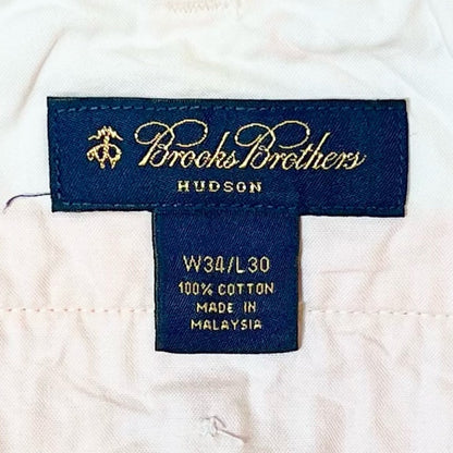 Brooks Brothers Hudson Cotton Pants W34 L30 Orange Lightweight Casual Chinos