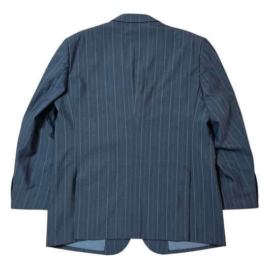 Coogi Luxe Pinstripe Wool Blend Blazer – Navy – Size 46R – Modern Tailored Menswear